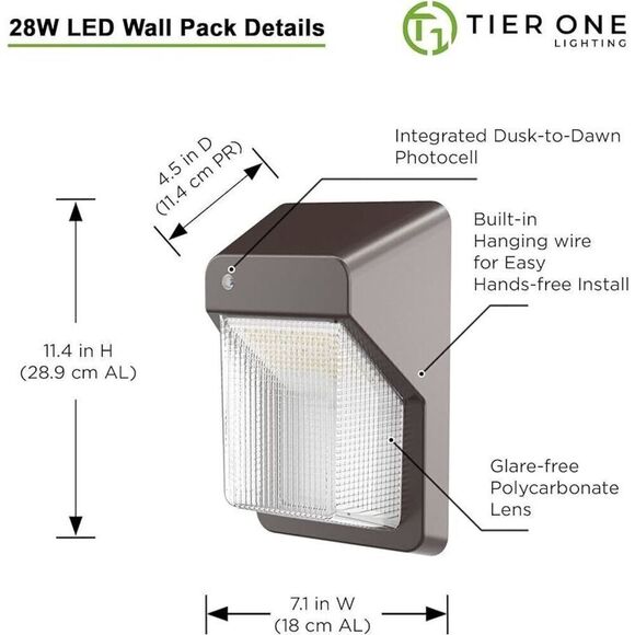 Tier One NIB LED Wall Pack 3000 Lumens - Picture 1 of 4